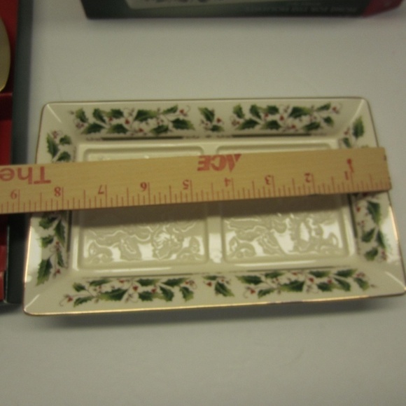 Holly Berry Christams 3PCS Cheese cutter Stainless steel /home holid divid plate - Picture 7 of 11